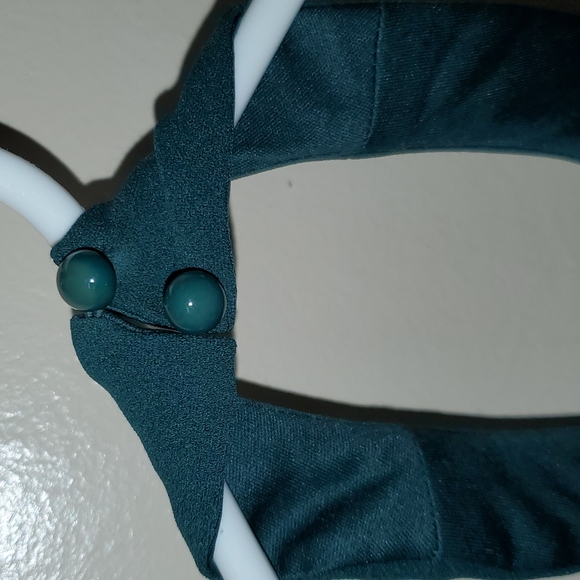 2/$5 Emerald Green High-Neck, Backless Mini Dress with Cutout Sides - Picture 4 of 6